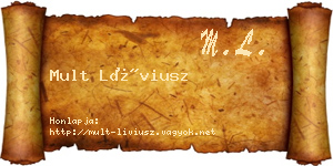 Mult Líviusz névjegykártya